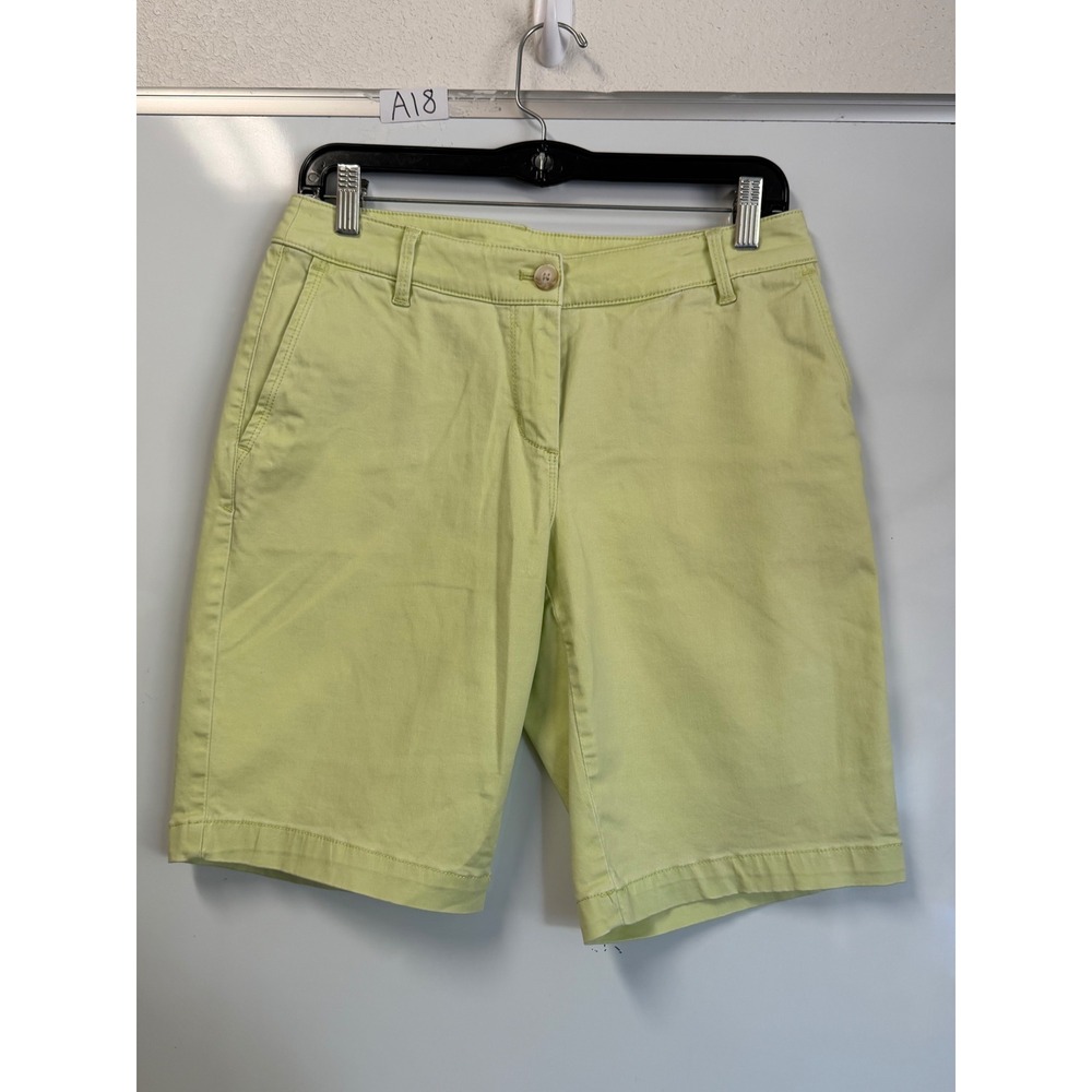 Tommy Bahama Womens Lime Green Chino Shorts Cotton Blend Size 4 - Picture 2 of 8